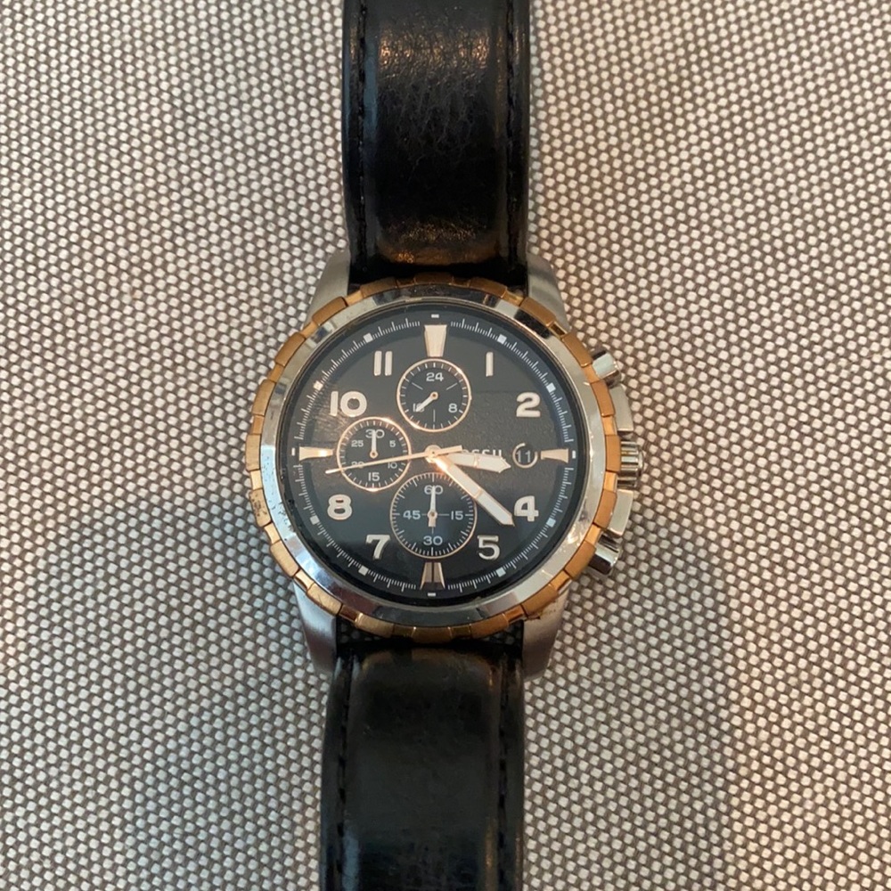 Fossil Watch Leather - Black - FS4545 861411